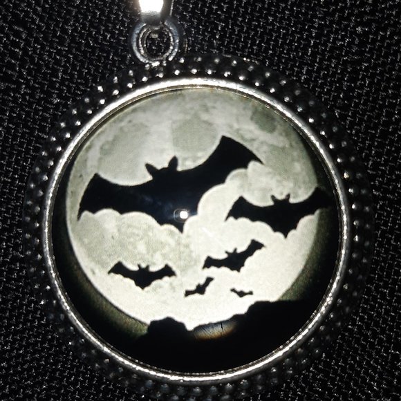 Bat moon necklace new - Picture 1 of 3